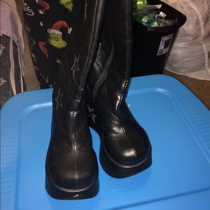 Demonia star platform boots.